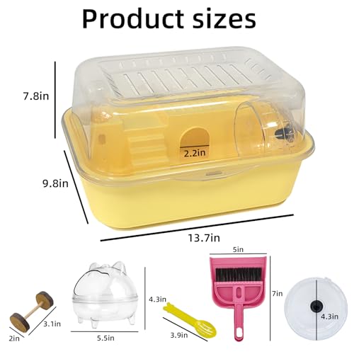 9 in 1 Hamster Cage Kit (Yellow)