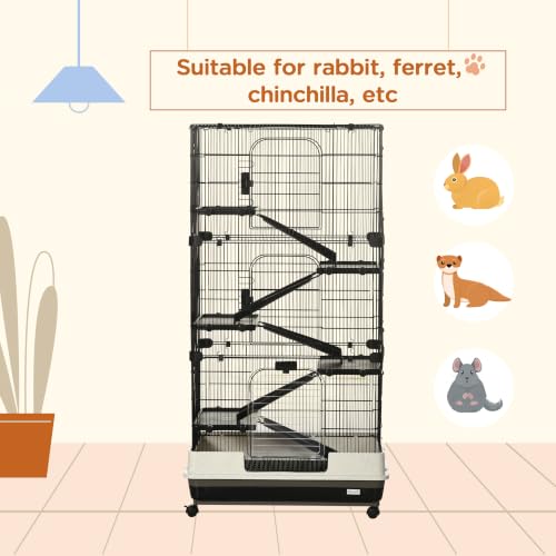 59.5" Small Animal Cage with Wheels (53.5"L x 18.0"W x 28.8"H)