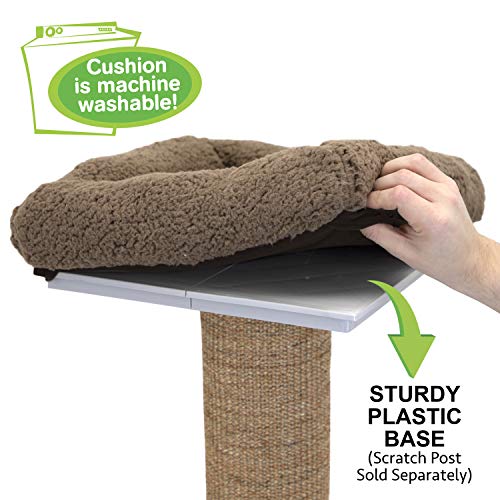 Sisal Post Scratcher Perch Platform Attachment Accessory (D) Scratching Post Platform Bed (Tan))