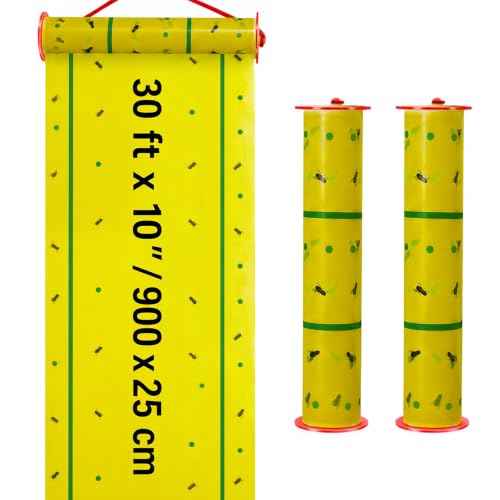 2 Pcs Giant Flypaper Fly Traps (Yellow and Green)