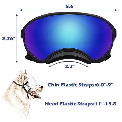 Medium Dog Sunglasses with Adjustable Strap UV Protection