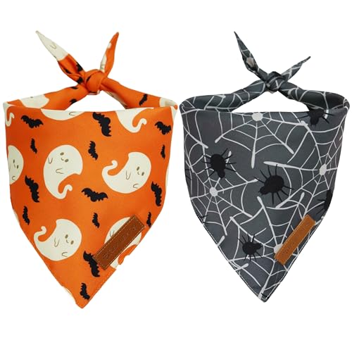 Halloween Dog Bandanas 2 Pack (Halloween / X-Large)
