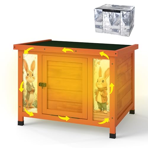 24" Bunny Hutch for Outdoor & Indoor Use (Orange with Warm / Middle)