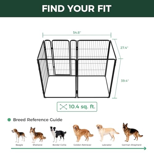 AuraSpace Pro Acrylic & Wire Mesh Indoor Dog Playpen (Black / 40"H)