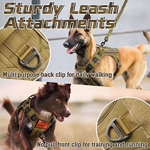 Tactical Dog Harness for Large (Brown / Large)