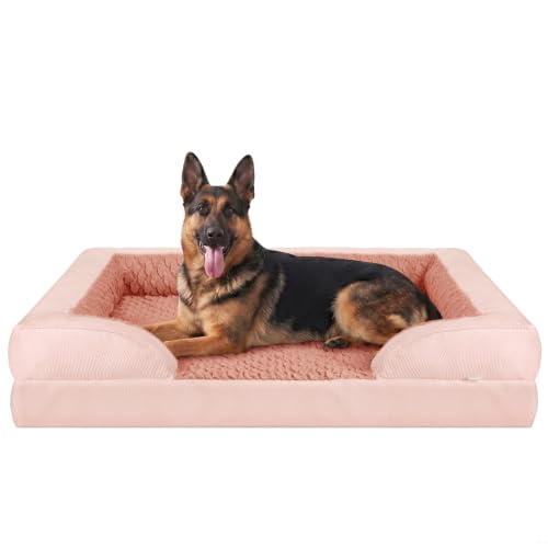 Orthopedic Extra Large Dog Bed (Pink / XXL (48"x 35"x 8"))