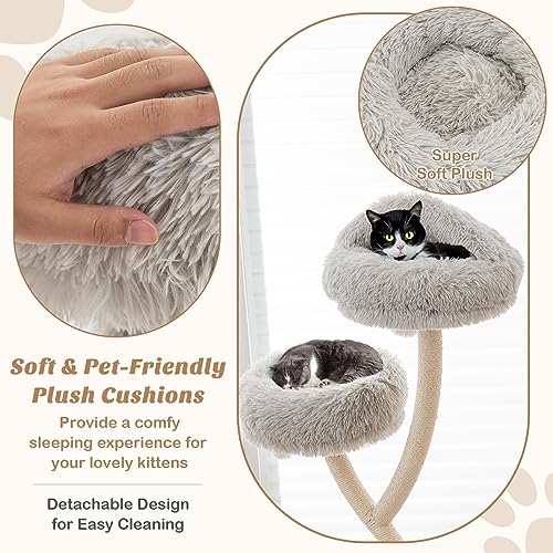 70" Tall Cat Tree (Grey)