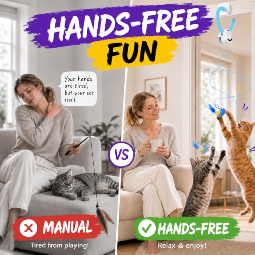 Interactive Cat Toys for Indoor Cats (Blue)