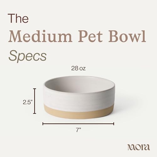 Ceramic Pet Bowl Size Medium (Medium / Oat)