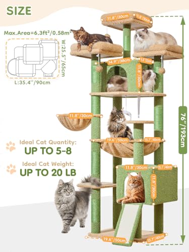 Tall Cat Tree (Cactus / 76 Inches)