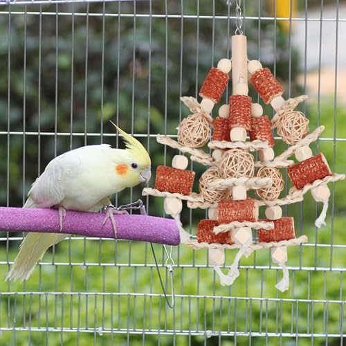 Bird Toys Natural Corn Stick Parrot Toys Hanging in Bird Cages