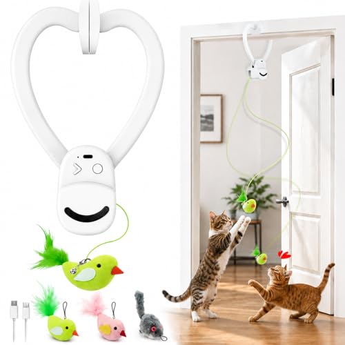 Interactive Cat Toys for Indoor Cats (White)