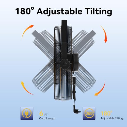 2PCS 18 Inch Wall Fan Pro Series (Yellow / 18 inch x 2)