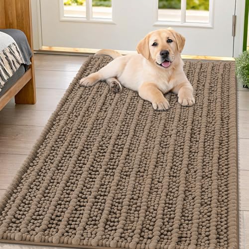 Dog Door Mat for Muddy Paws 47x32 (Layered-Camel / 47"X32")