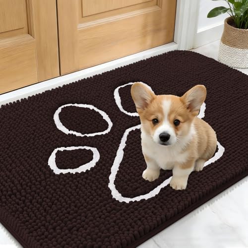 Dog Door Mat for Muddy Paws 24x16 (Brown / 24" X 16")