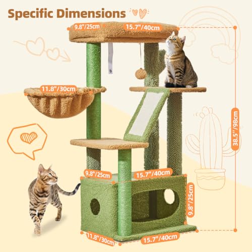 Cactus Cat Tree (Cactus / 38.5 Inches)
