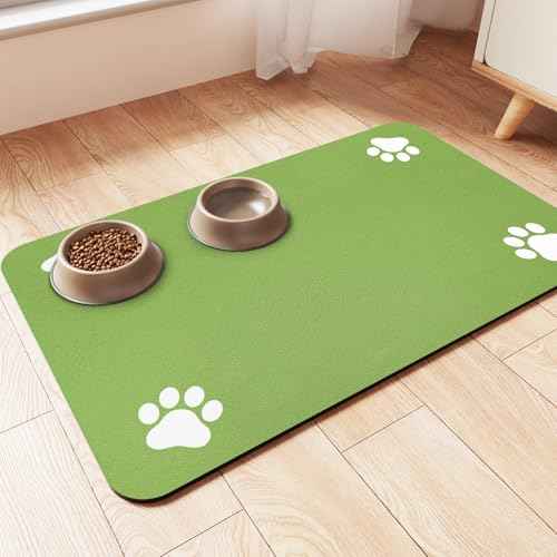 Pet Feeding Mat (Lime Green / 24"L x 16"W)