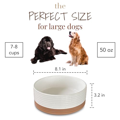 Ceramic Pet Bowl (Large / Vanilla White)