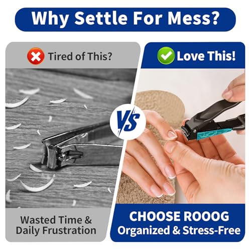No Mess Nail Clippers with Catcher (Black)
