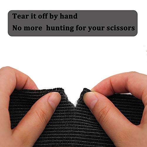 12 Rolls Elastic Self Adhesive Bandage Wrap 3 Inch (3 Inch-12 Count Black)