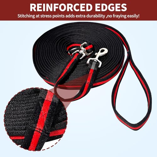 Lunge Line for Horse (Black&Red&Black) / 34ft/10m)