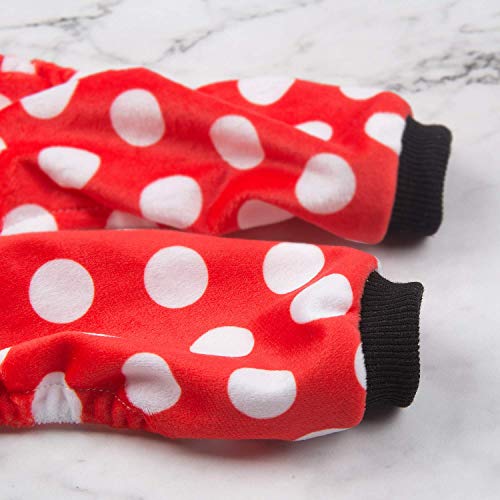 Dog Christmas Pajamas Puppy Onesies Small Dogs Soft Pjs Coat Cat Apparel Comfy Pet Clothes Outfit Doggie Bodysuit P65S (Small / Polka Dots)