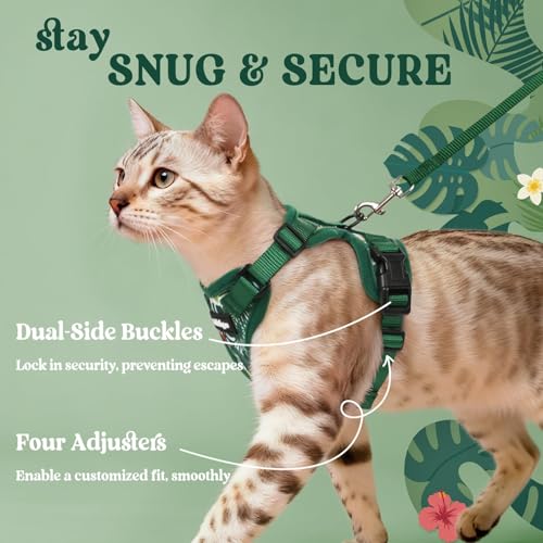 Cat Harness and Leash Set (Xxs / Rainforest Green)