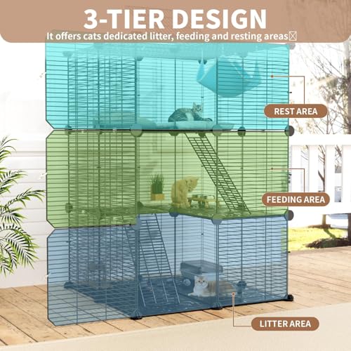 Large Cat Cage Indoor (L - 27.6" × 27.6" × 41.3")