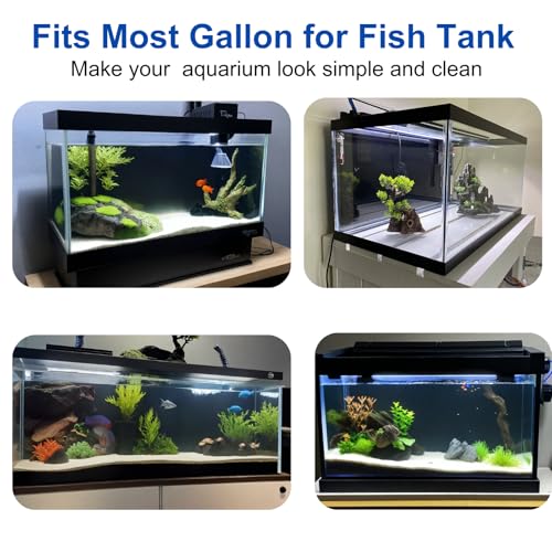 Aquarium Background Blue Black Fish Tank Background Wallpaper Double (15.7" H x 32.3" L)