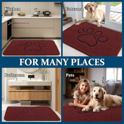 Dog Door Mat for Muddy Paws 36x24 (Caramel Russet / 36" X 24")