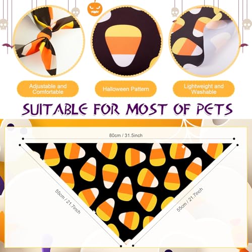 100 Pcs Halloween Dog Bandanas Bulk (Halloween / 31.5 x 21.7 x 21.7 Inch)