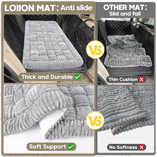 Dog Car Bed Mat Non (Light Gray / For Truck//Large SUVs（56"x28.7"))