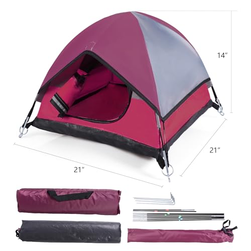 Cat Camping Tent (Red / 21 x 21 x 14 Inches)