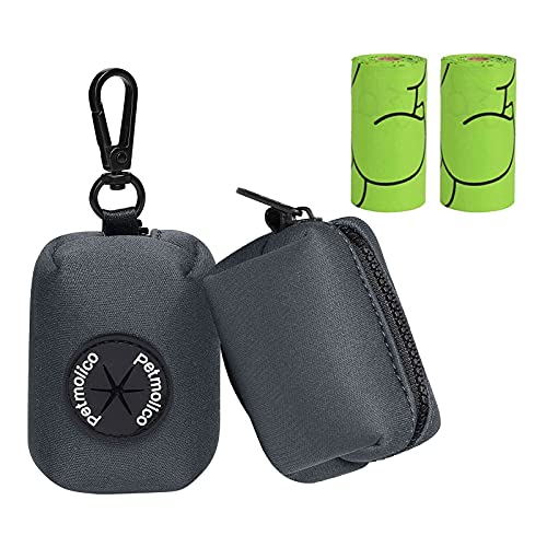 Dog Poop Bag Holder Dispenser 2 Pack (Deep Gray)