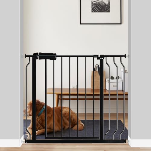 34 38.5 Inch Extra Wide Walk Thru Baby Gate for Stairs Doorways (Gate: 34-38.5 Inch)
