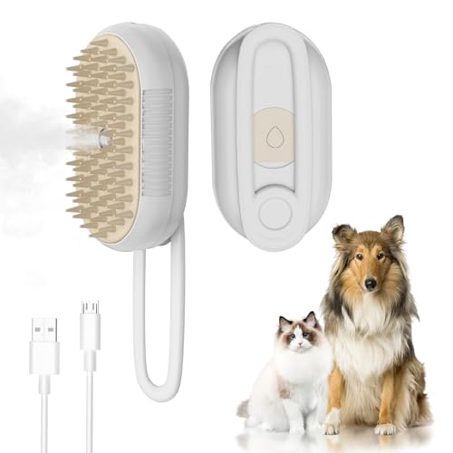 4 in 1 Cat Steam Brush for Shedding