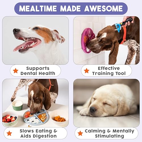 Paradise Dog Lick Mat for Slow Feeding & Anxiety (Fuschia)