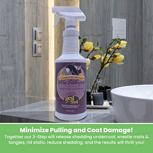 Ultra Vitalizing Mist Detangler and Conditioner with Pet Coat Release Technology (Herbal Mint / 32 oz.)