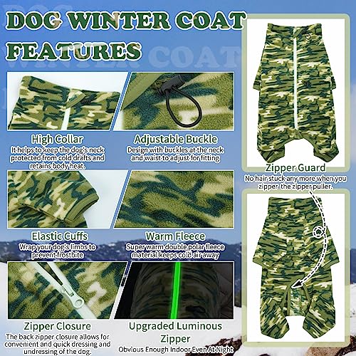 Dog Jackets for Large Dogs Camo with Long Sleeve (XS / Camo Green)