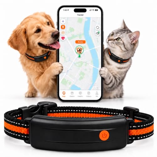 4G LTE GPS Pet Tracker & Virtual Fence (Black)