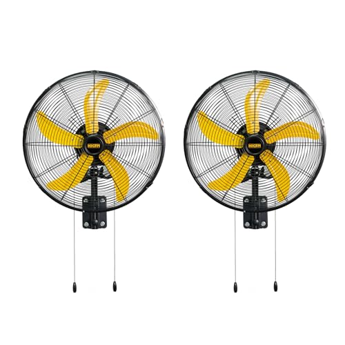 2 Pack 20" Oscillating Wall Mount Fan (20" Indoor (No Remote))