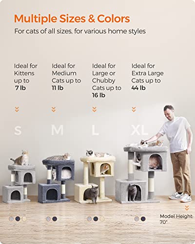 Cat Tree 26.4 (S (15.7"L x 11.8"W x 26.4"H) / Beige)