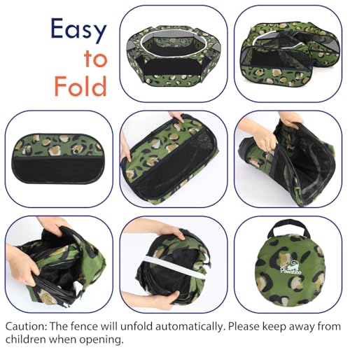 Small Animal Playpen with Zippered Cover (T-Leopard Print)