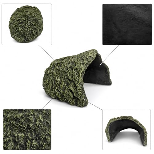 Oversize Resin Rock Hideout Cave for Reptile and Amphibians.Ideal for Tortoise