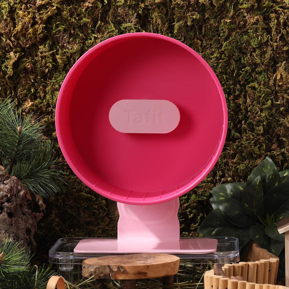 Super‑Silent Hamster Exercise Wheel (10.2inch / Raspberry Pink)