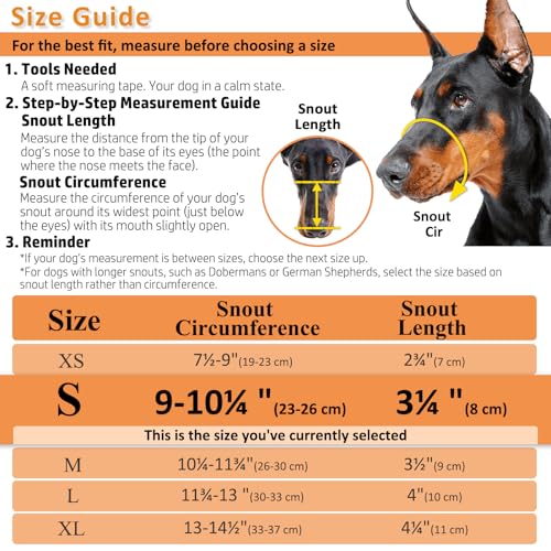 Dog Muzzle Humane Basket Muzzle for Small Dogs Biting (Small)