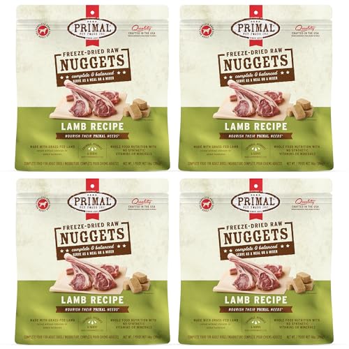 Primal Freeze Dried Raw Dog Food Nuggets (14 Ounce (Pack of 4))