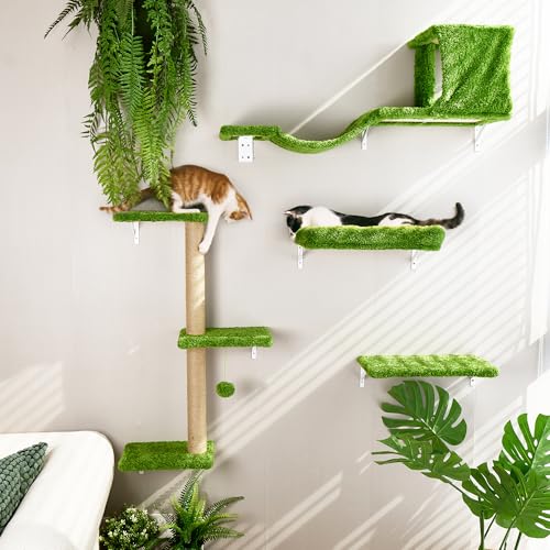 Cat Wall Shelves (Green)