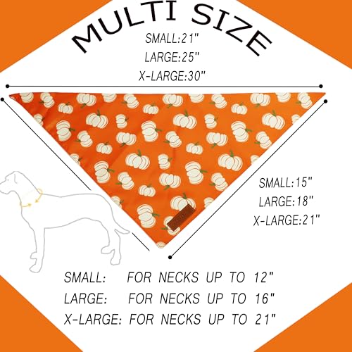 Thanksgiving Fall Dog Bandanas 2 Pack (Fall / Small)