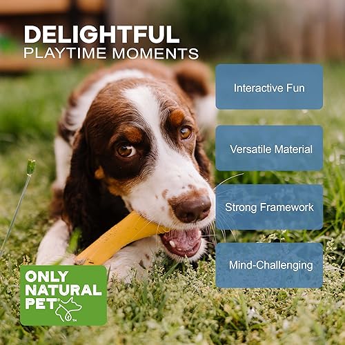 Rubber Boredom Buster Treat Stuffer Dog Toys (Yellow)